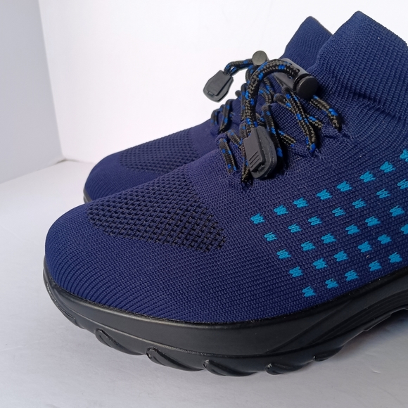 💙 Slow Man Walking Shoes Air Cushion Mesh Slip on 39.5 9 Blue Womens - Picture 7 of 10